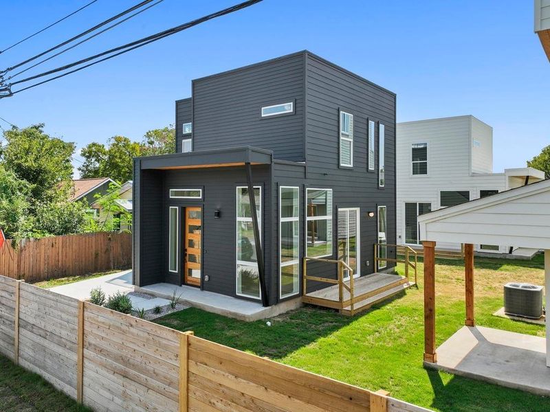 Front exterior of a new home in , Austin, TX, highlighting curb appeal (Image 2). Front exterior of a new home in , Austin, TX, highlighting curb appeal (Image 2).