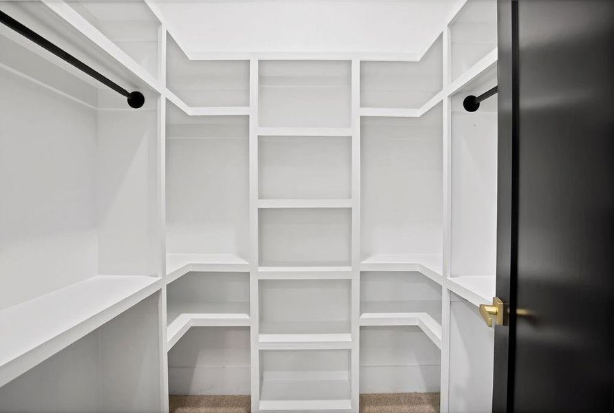 Walk in closet, built in's with carpet