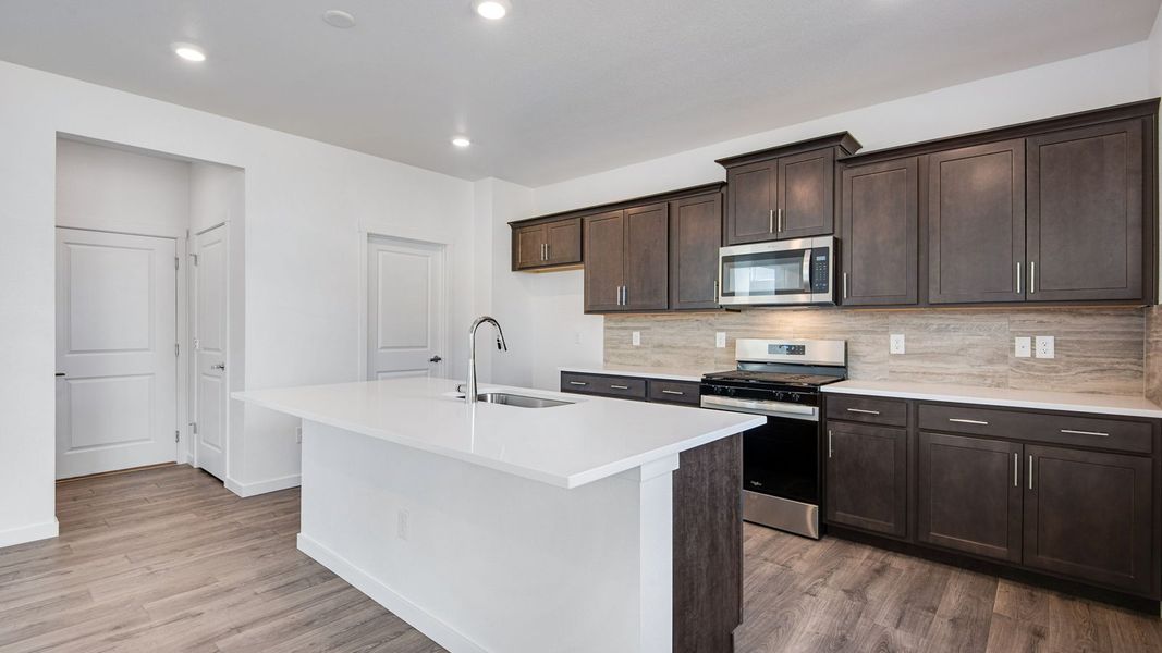 Furnished interior view inside a new home in Trails at Crowfoot, Parker (Image 6). Furnished interior view inside a new home in Trails at Crowfoot, Parker (Image 6).