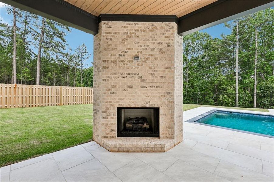 Exterior details and patio area of a home in , Flowery Branch (Image 40).