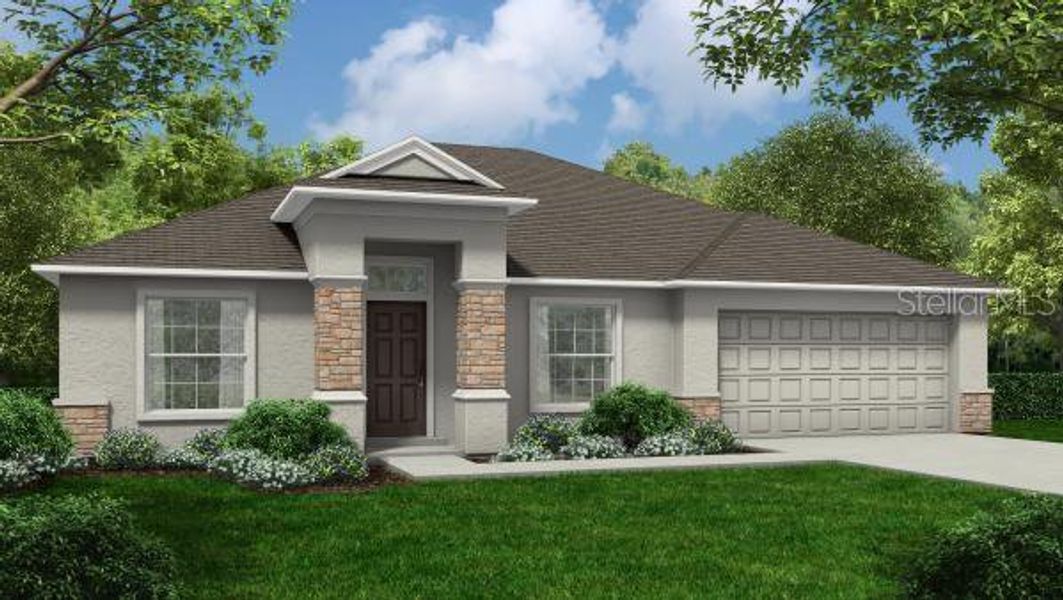 Front exterior of a new home in , Winter Garden, FL, highlighting curb appeal (Image 4).