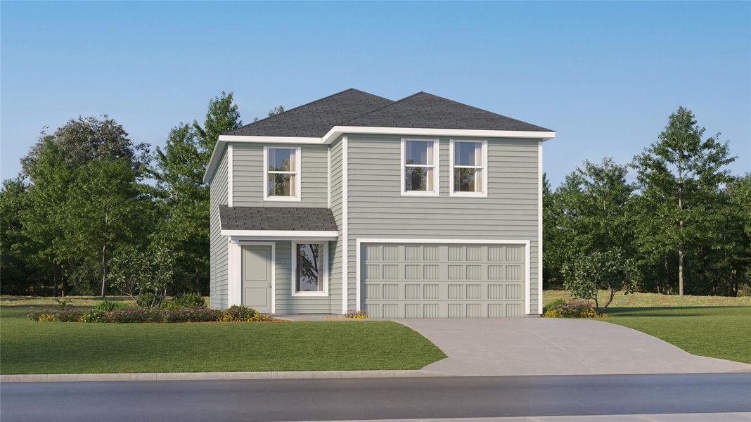 Front exterior of a new home in , Jarrell, TX, highlighting curb appeal (Image 1). Front exterior of a new home in , Jarrell, TX, highlighting curb appeal (Image 1).