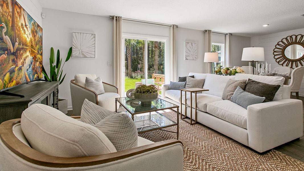 Representative furnished interior of a home built from the HAYDEN II by D.R. Horton in Copes Landing, Jacksonville (Image 14).
