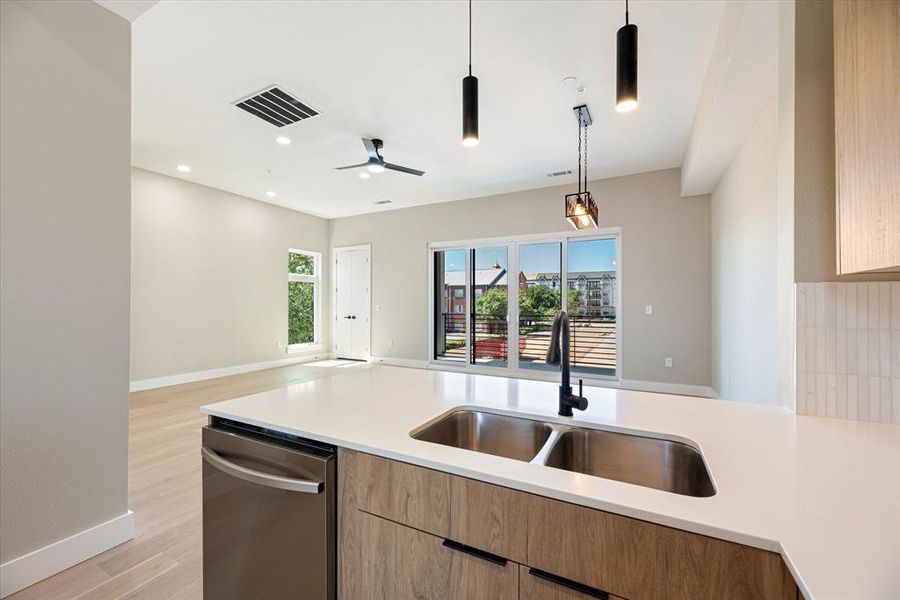 Furnished interior view inside a new home in , Farmers Branch (Image 9).