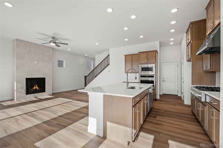 Furnished interior view inside a new home in Trailside at Cottonwood Creek, Colorado Springs (Image 8). Furnished interior view inside a new home in Trailside at Cottonwood Creek, Colorado Springs (Image 8).