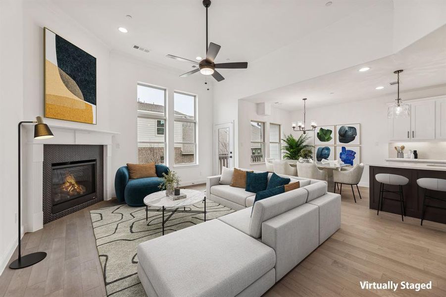 Furnished interior view inside a new home in , Lewisville (Image 13). Furnished interior view inside a new home in , Lewisville (Image 13).