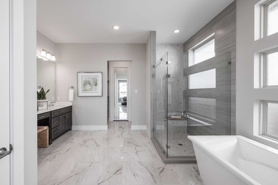 Representative furnished interior of a home built from the Hemleigh by Tri Pointe Homes in Legacy Grove 90′, Montgomery (Image 17).