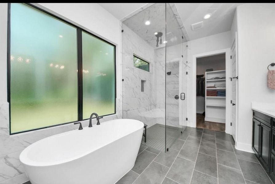 primary bath with large soaking tub primary bath with large soaking tub