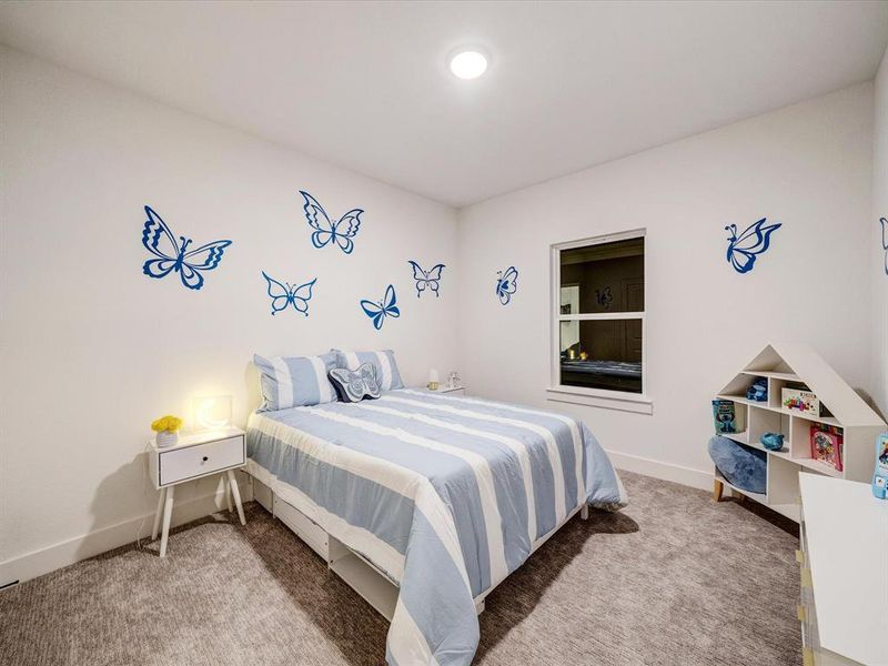Bedroom with light colored carpet Bedroom with light colored carpet