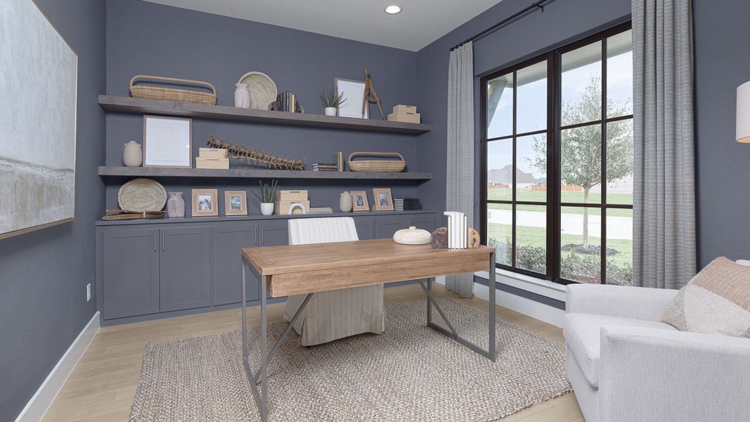 Furnished interior view inside a new home in Parkside on the River West, Georgetown (Image 12).