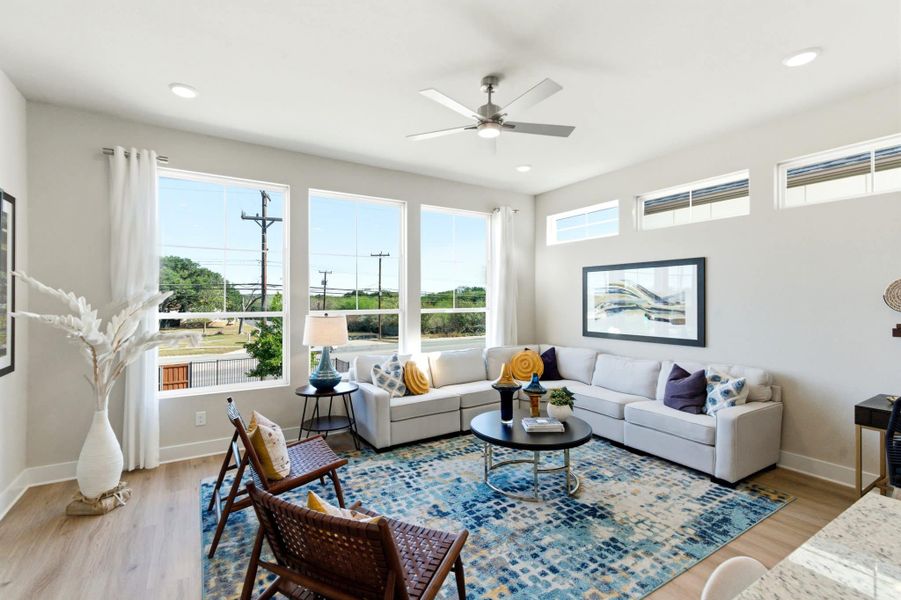Furnished interior view inside a new home in Rose Hill, San Antonio (Image 17). Furnished interior view inside a new home in Rose Hill, San Antonio (Image 17).