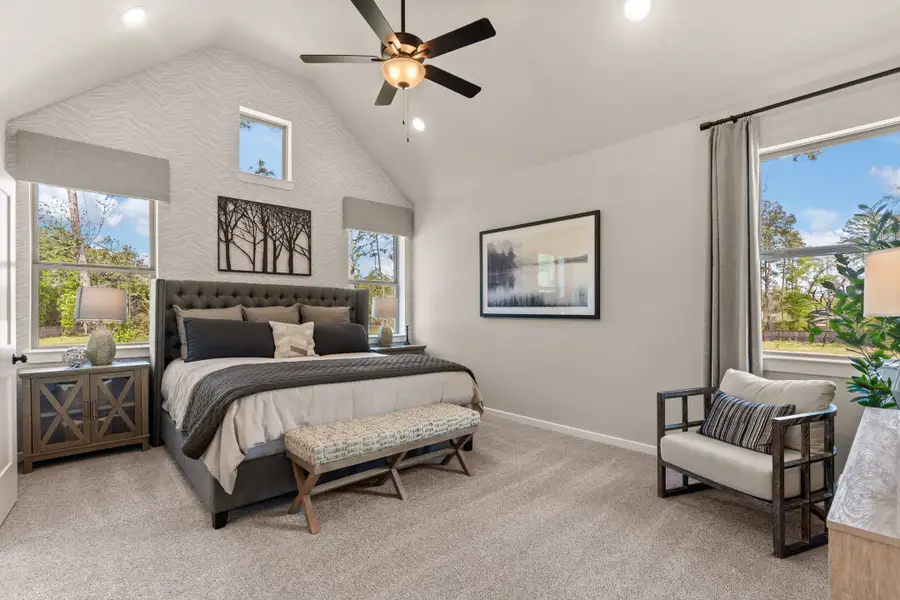 Furnished interior view inside a new home in The Woodlands Hills, Willis (Image 10).