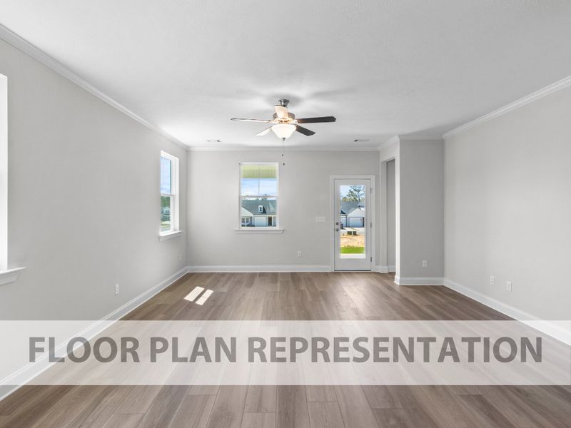 Living Room | 1714 Plan by Ivey Homes