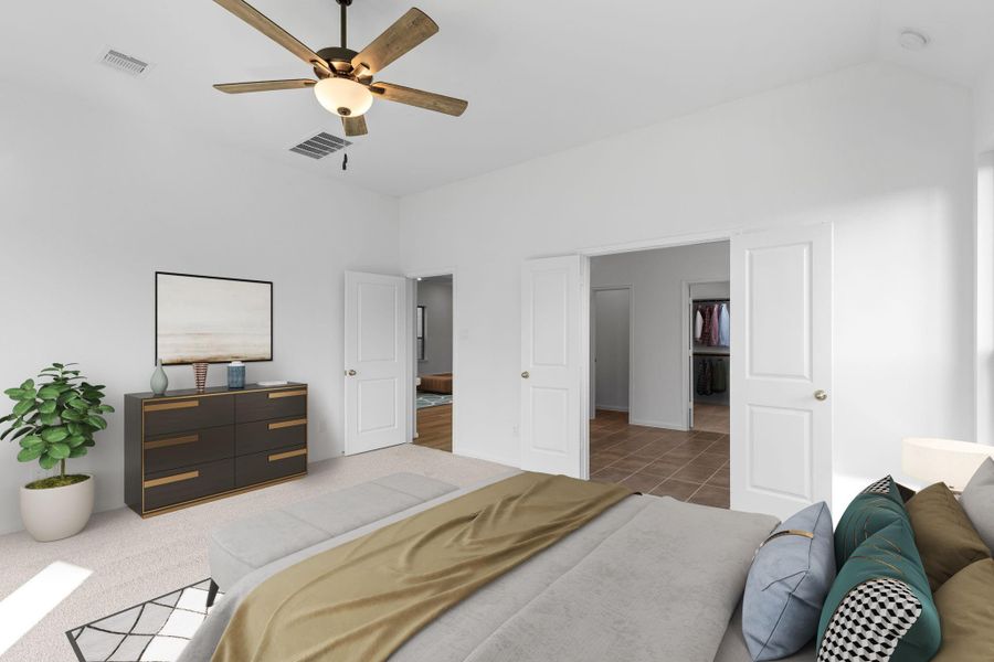 Furnished interior view inside a new home in Pomona, Manvel (Image 13).