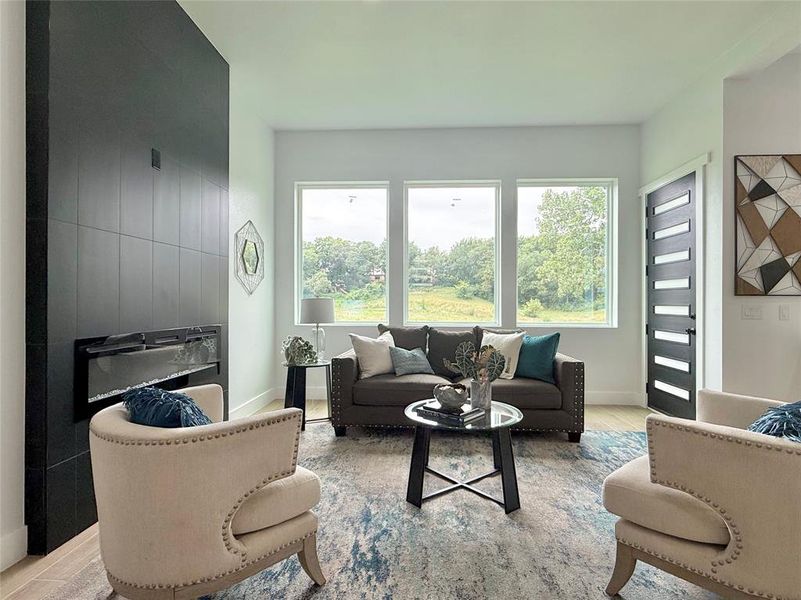 Furnished interior view inside a new home in , Fort Worth (Image 11).