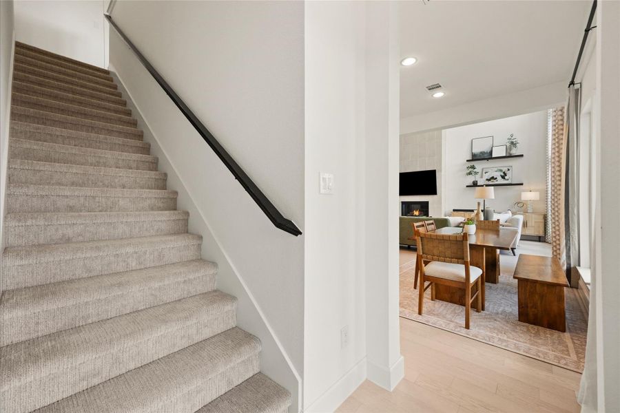 Furnished interior view inside a new home in Bridgeland, Cypress (Image 19).