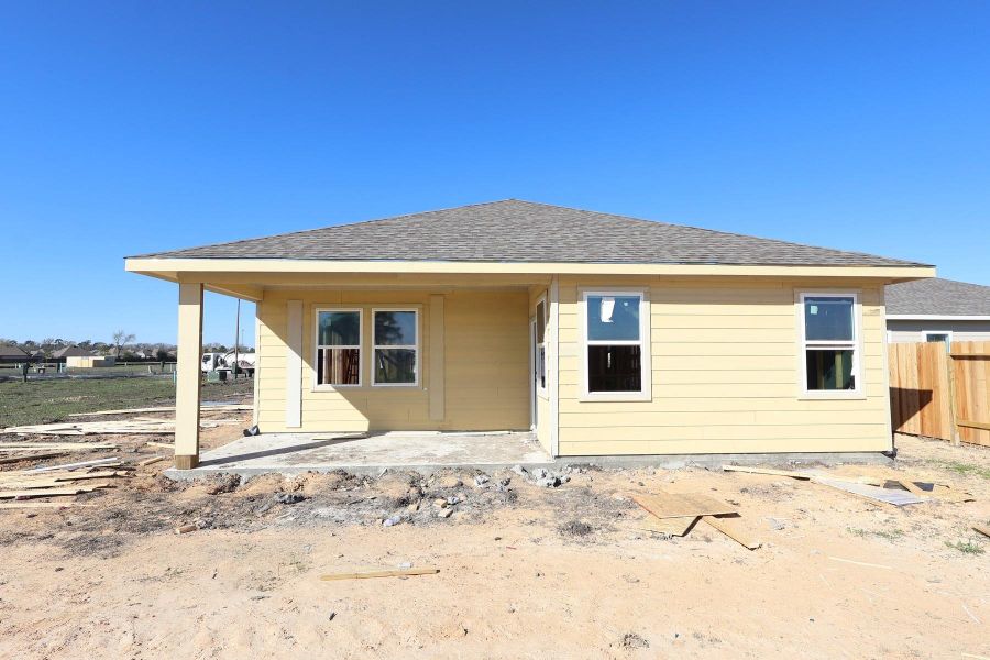 Covered patio in the backyard - still under construction!