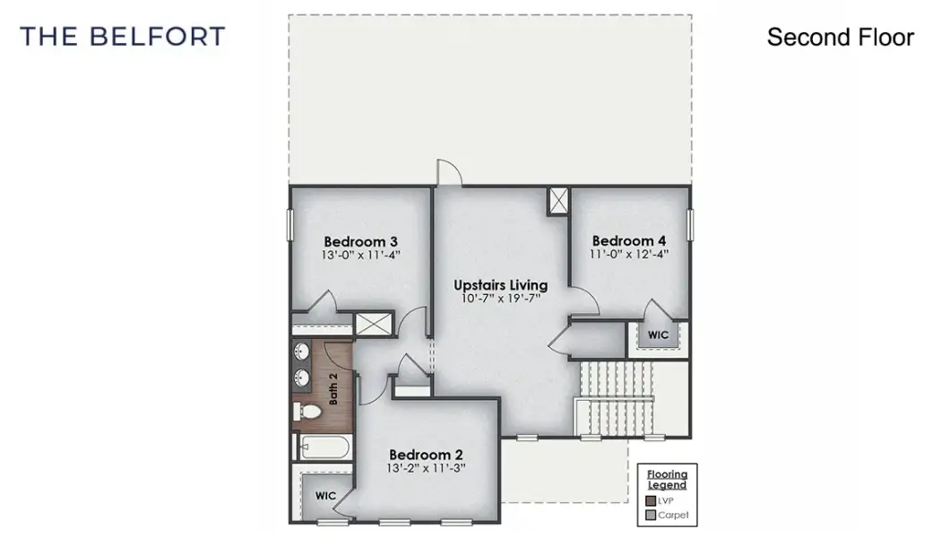 2D floor plan layout of this home in Rolling Hills, Bolivia, NC (Image 4).