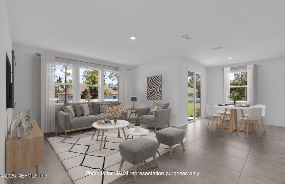 Furnished interior view inside a new home in Hyland Trail, Green Cove Springs (Image 8). Furnished interior view inside a new home in Hyland Trail, Green Cove Springs (Image 8).