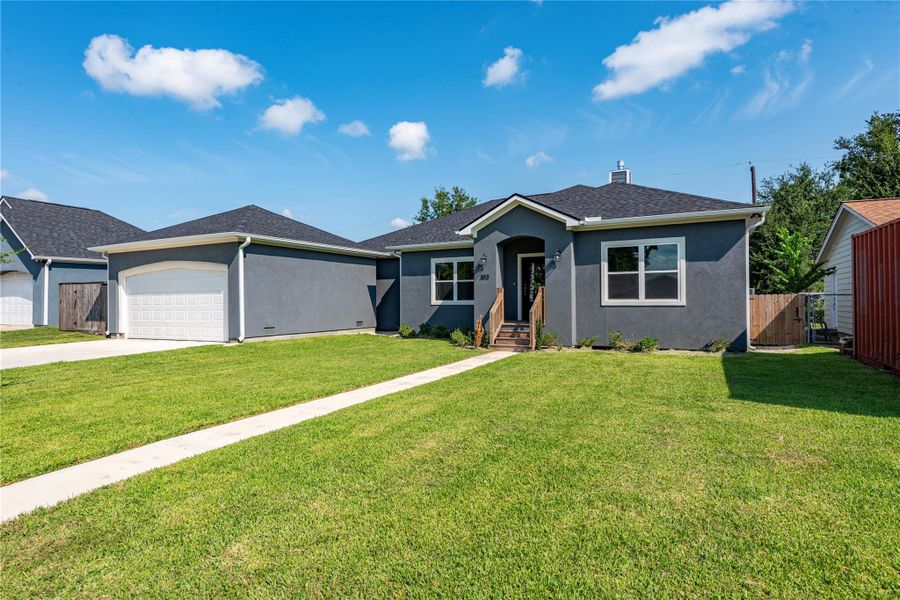 Front exterior of a new home in , Pasadena, TX, highlighting curb appeal (Image 19). Front exterior of a new home in , Pasadena, TX, highlighting curb appeal (Image 19).