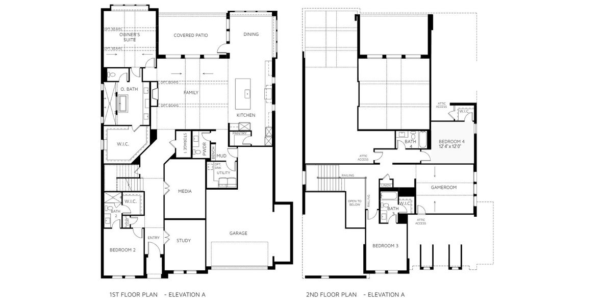 2D floor plan layout for the Madison II by Southgate Homes in Windsong Ranch 71' Series, Prosper, TX (Image 2).