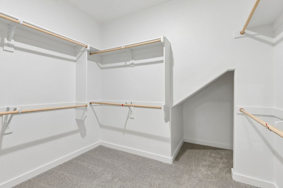 Primary Closet in the Winters home plan by Trophy Signature Homes – REPRESENTATIVE PHOTO