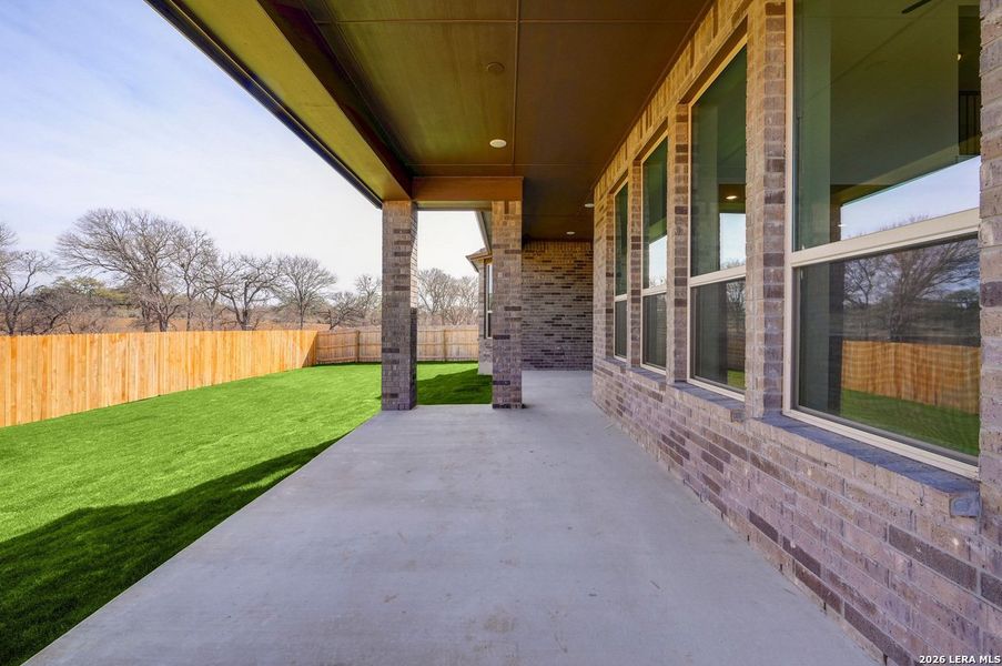 Exterior details and patio area of a home in Alsatian Oaks, Castroville (Image 2). Exterior details and patio area of a home in Alsatian Oaks, Castroville (Image 2).