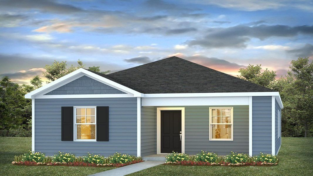 Front exterior of a new home in Rice Hope, Port Wentworth, GA, highlighting curb appeal (Image 24).