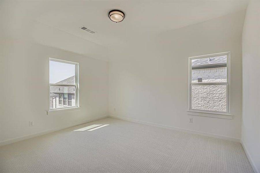 Unfurnished room featuring carpet flooring and healthy amount of natural light