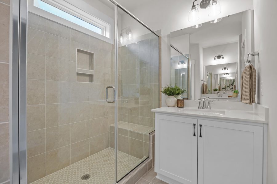 Representative furnished interior of a home built from the Southbound Train by Garman Homes in Wendell Falls, Wendell (Image 14).