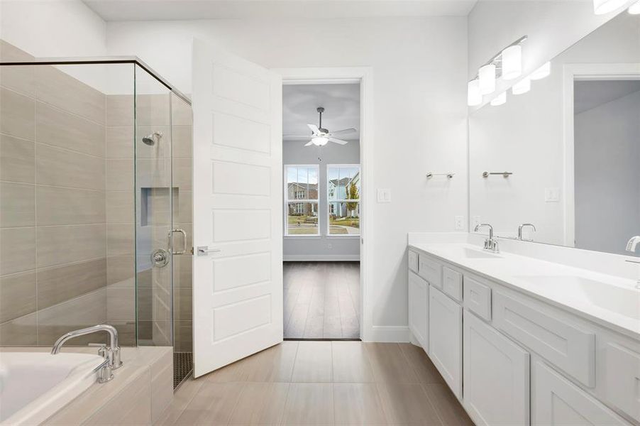 Furnished interior view inside a new home in The Retreat at Harvest, Argyle (Image 12).