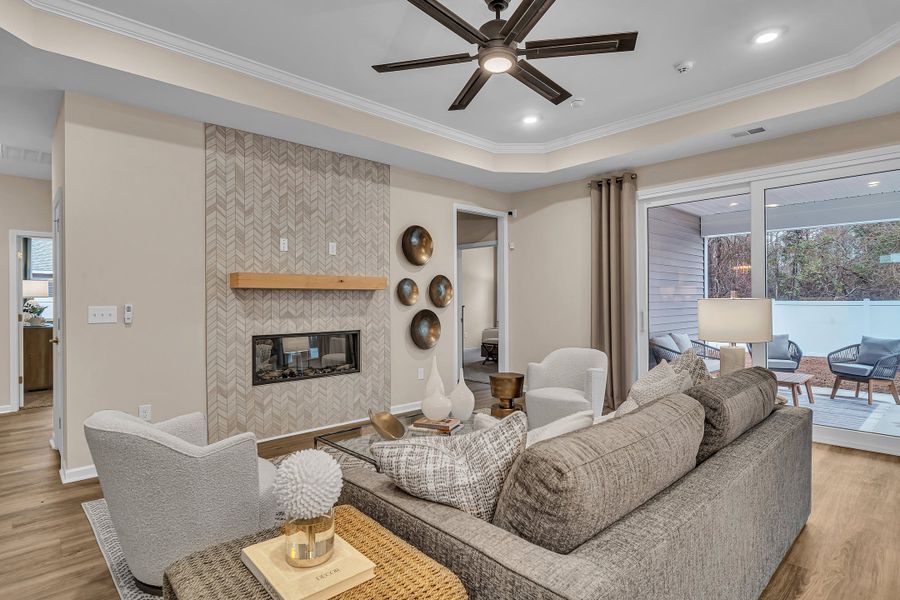 Representative furnished interior of a home built from the The Wave Crest by Chesapeake Homes in Bridgewater - Shorehaven Village, Little River (Image 5).
