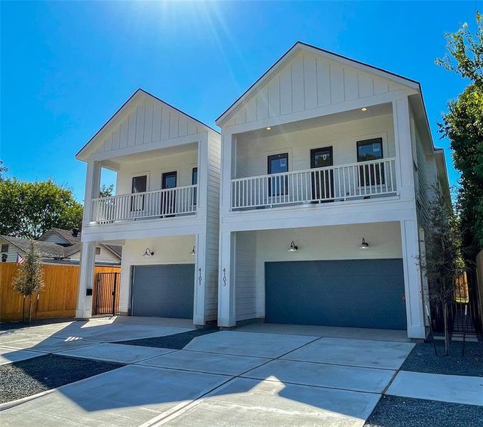 Photos from nearly identical build. Builder has finished homes on the same street to see the finished product.