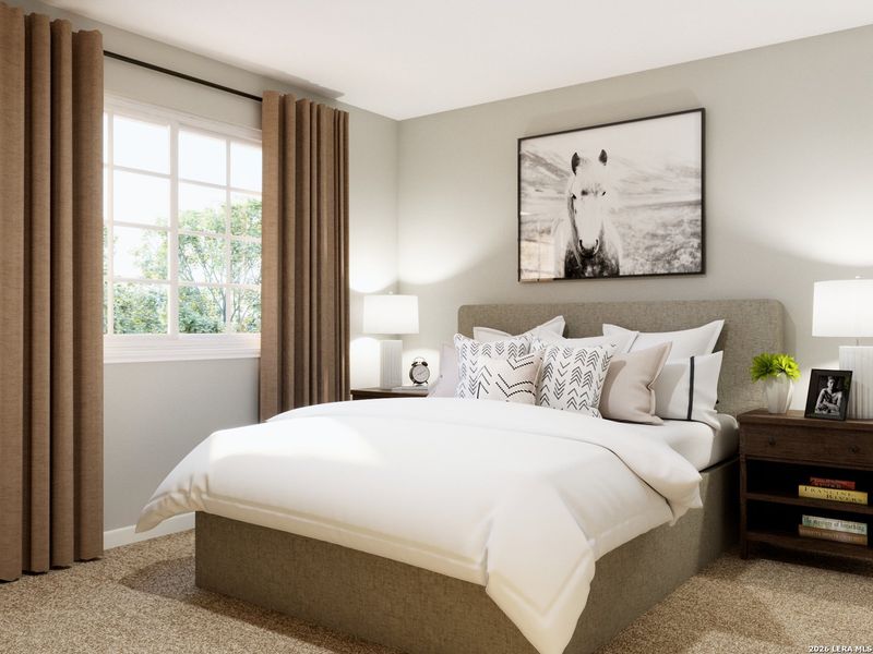 Furnished interior view inside a new home in Cinco Lakes, San Antonio (Image 28). Furnished interior view inside a new home in Cinco Lakes, San Antonio (Image 28).