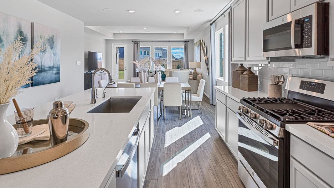 Furnished interior view inside a new home in Bridge Creek 45s and 50s, Cypress (Image 14).