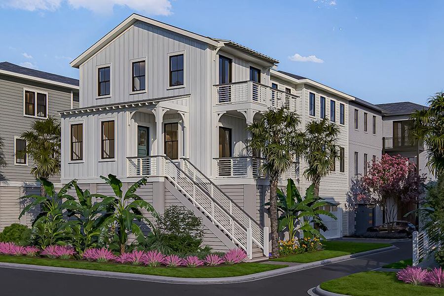 Front exterior of a new home in , Mount Pleasant, SC, highlighting curb appeal (Image 1).