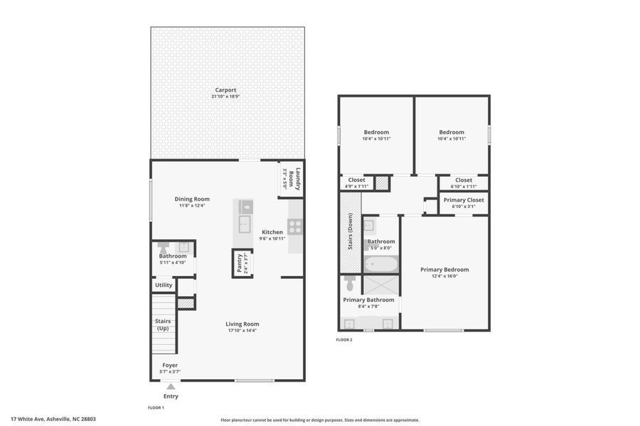 2D floor plan layout of this home in , Asheville, NC (Image 4).