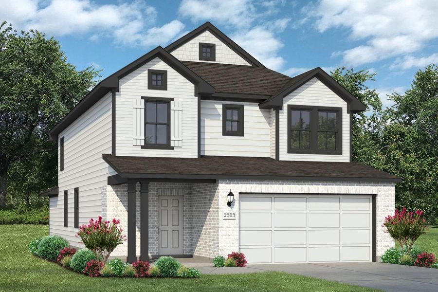 Representative exterior photo of a completed home built from the Hunters Ranch 2595 by Brohn Homes in Hunters Ranch, San Antonio, TX (Image 2).