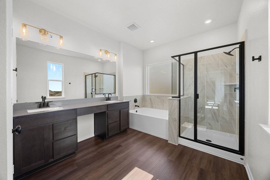 Furnished interior view inside a new home in Salerno - Classic Collection, Round Rock (Image 5).