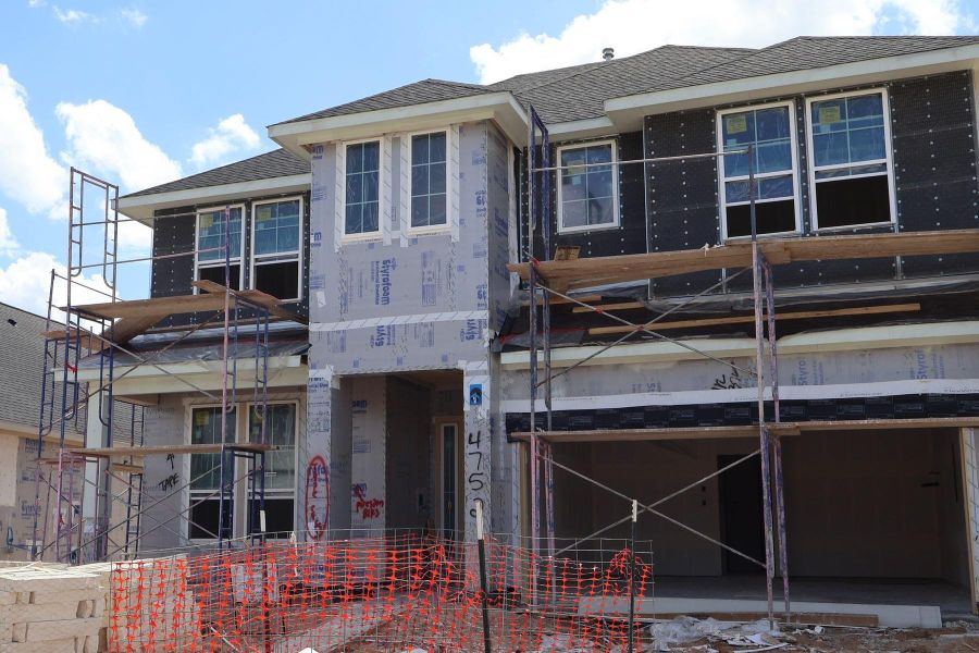 In-progress construction of a new home in Woodson’s Reserve, Spring, TX (Image 5).