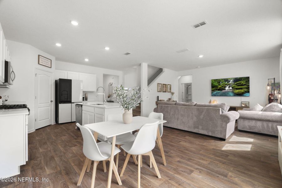 Furnished interior view inside a new home in Entrada, St. Augustine (Image 6). Furnished interior view inside a new home in Entrada, St. Augustine (Image 6).