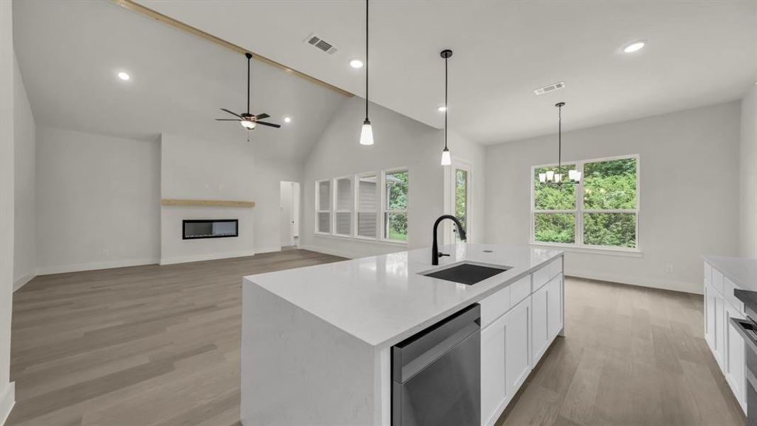 Furnished interior view inside a new home in Freeman Ranch, Weatherford (Image 8).