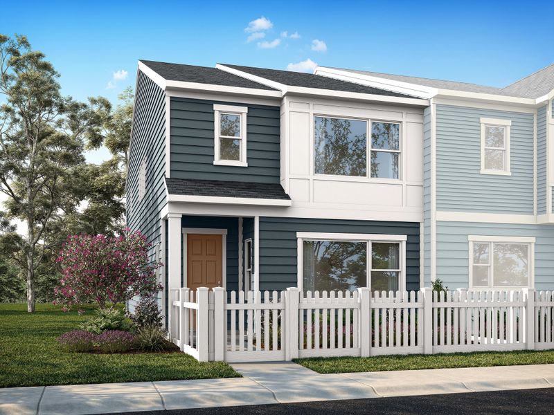 Representative exterior photo of a completed home built from the Avett by Tri Pointe Homes in North Bend, Charlotte, NC (Image 1). Representative exterior photo of a completed home built from the Avett by Tri Pointe Homes in North Bend, Charlotte, NC (Image 1).