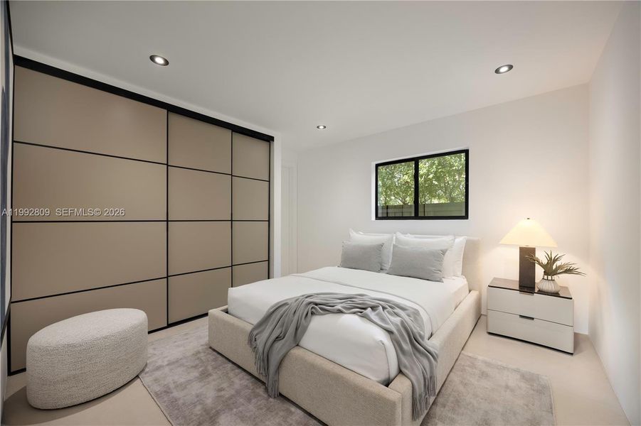 Furnished interior view inside a new home in , Miami (Image 8).