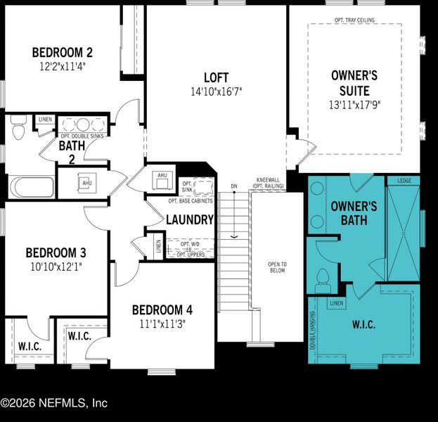 2D floor plan layout of this home in RiverTown, St. Johns, FL (Image 5).