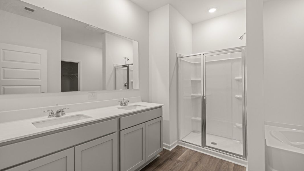 Representative furnished interior of a home built from the Cali by D.R. Horton in The Reserve at Calcutta, Stockbridge (Image 8).