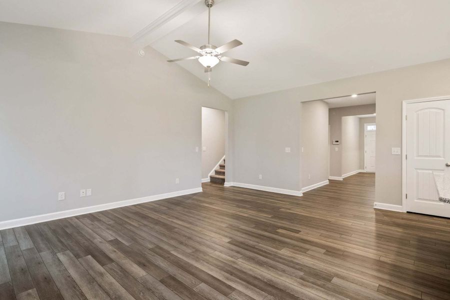 Representative unfurnished interior of a home built from the Garland by Caviness & Cates Communities in Bartlett Manor, Youngsville (Image 158). Representative unfurnished interior of a home built from the Garland by Caviness & Cates Communities in Bartlett Manor, Youngsville (Image 158).