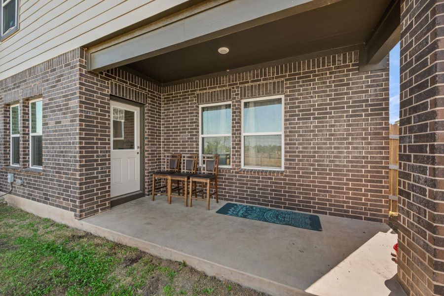 Exterior details and patio area of a home in Palomino, Manor (Image 4). Exterior details and patio area of a home in Palomino, Manor (Image 4).