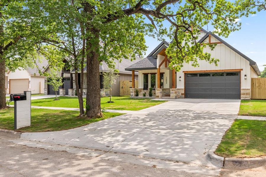 Front exterior of a new home in , Fort Worth, TX, highlighting curb appeal (Image 25).