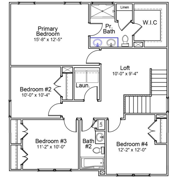 2D floor plan layout of this home in Bell West, Kernersville, NC (Image 3).